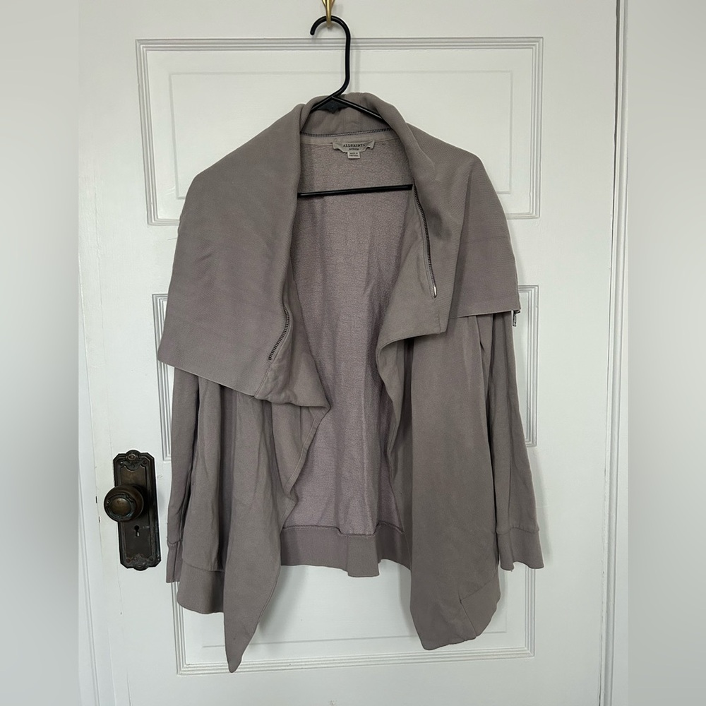 AllSaints Dahlia Sweat grey sweatshirt, size M